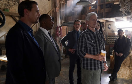 Sean Murray, Rocky Carroll, Mark Harmon, Wilmer Valderrama in NCIS