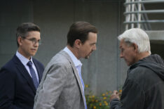 Brian Dietzen as Palmer, Sean Murray as McGee, Mark Harmon as Gibbs in NCIS