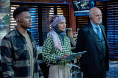 Caleb Castille as Rountree, Medalion Rahimi as Fatima, Gerald McRaney as Kilbride in NCIS Los Angeles