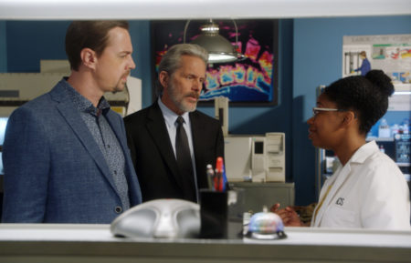 Sean Murray as McGee, Gary Cole as Parker, Diona Reasonover as Kasie in NCIS