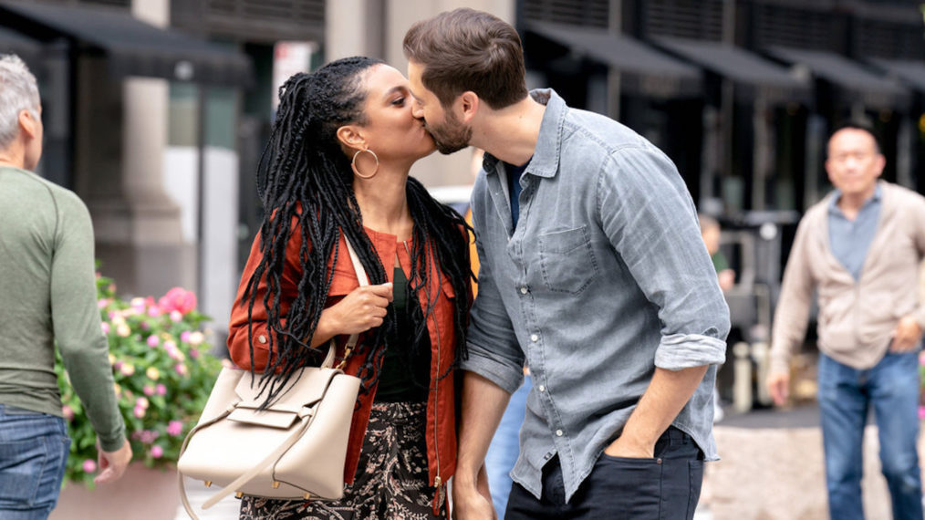 Freema Agyeman as Helen, Ryan Eggold as Max in New Amsterdam