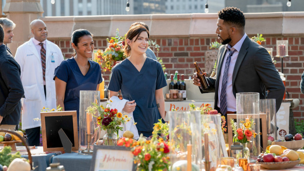 Shiva Kalaiselvan as Leyla, Janet Montgomery as Bloom, Jocko Sims as Reynolds in New Amsterdam