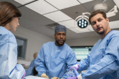 Janet Montgomery as Dr. Lauren Bloom, Jocko Sims as Dr. Floyd Reynolds, Alejandro Hernandez as Casey Acosta in New Amsterdam