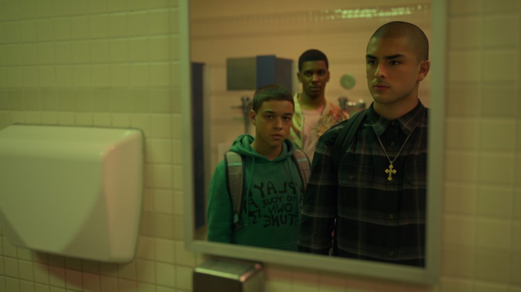'On My Block' Season 4 - Jason Genao as Ruby, Brett Gray as Jamal, Diego Tinoco as Cesar