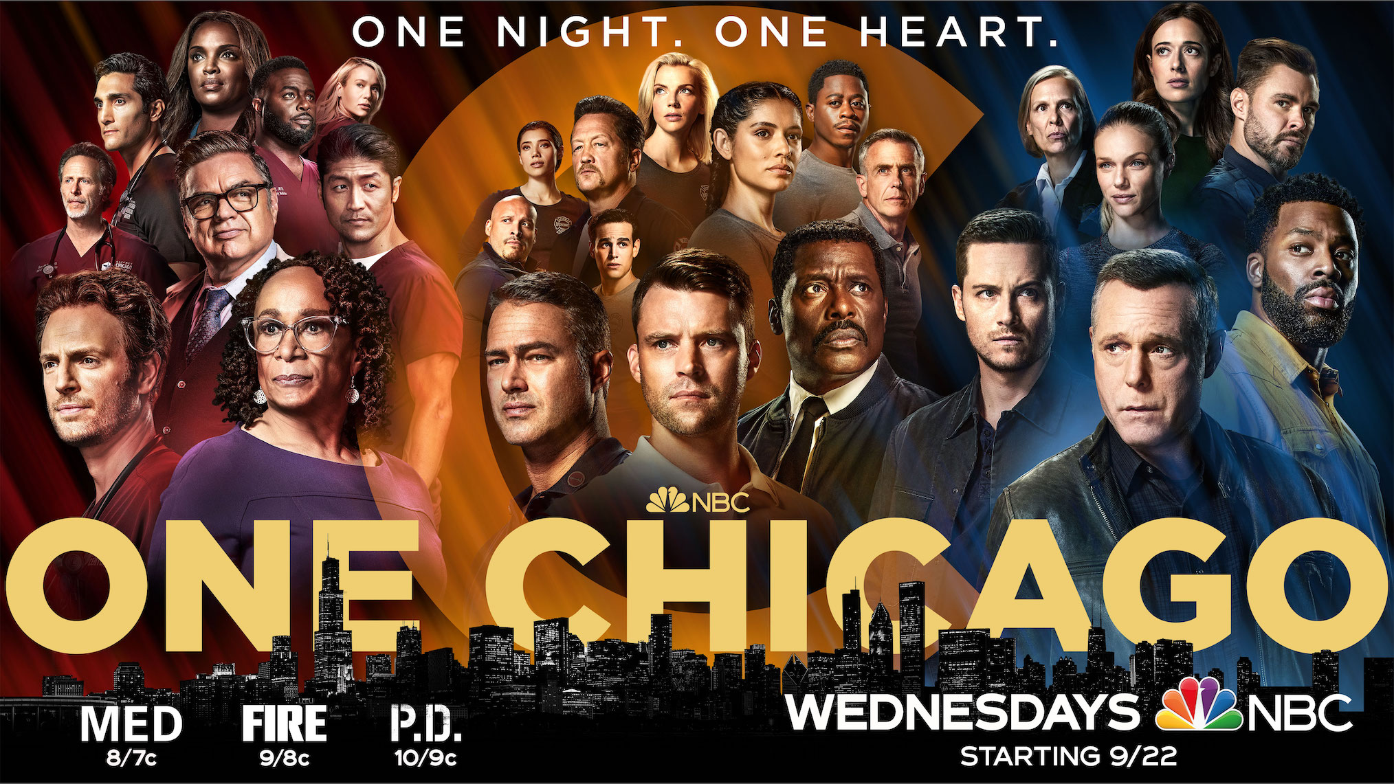 Key Art for Chicago Med, Fire and P.D. for 2021