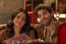 Natalie Martinez and James Wolk in Ordinary Joe season 1