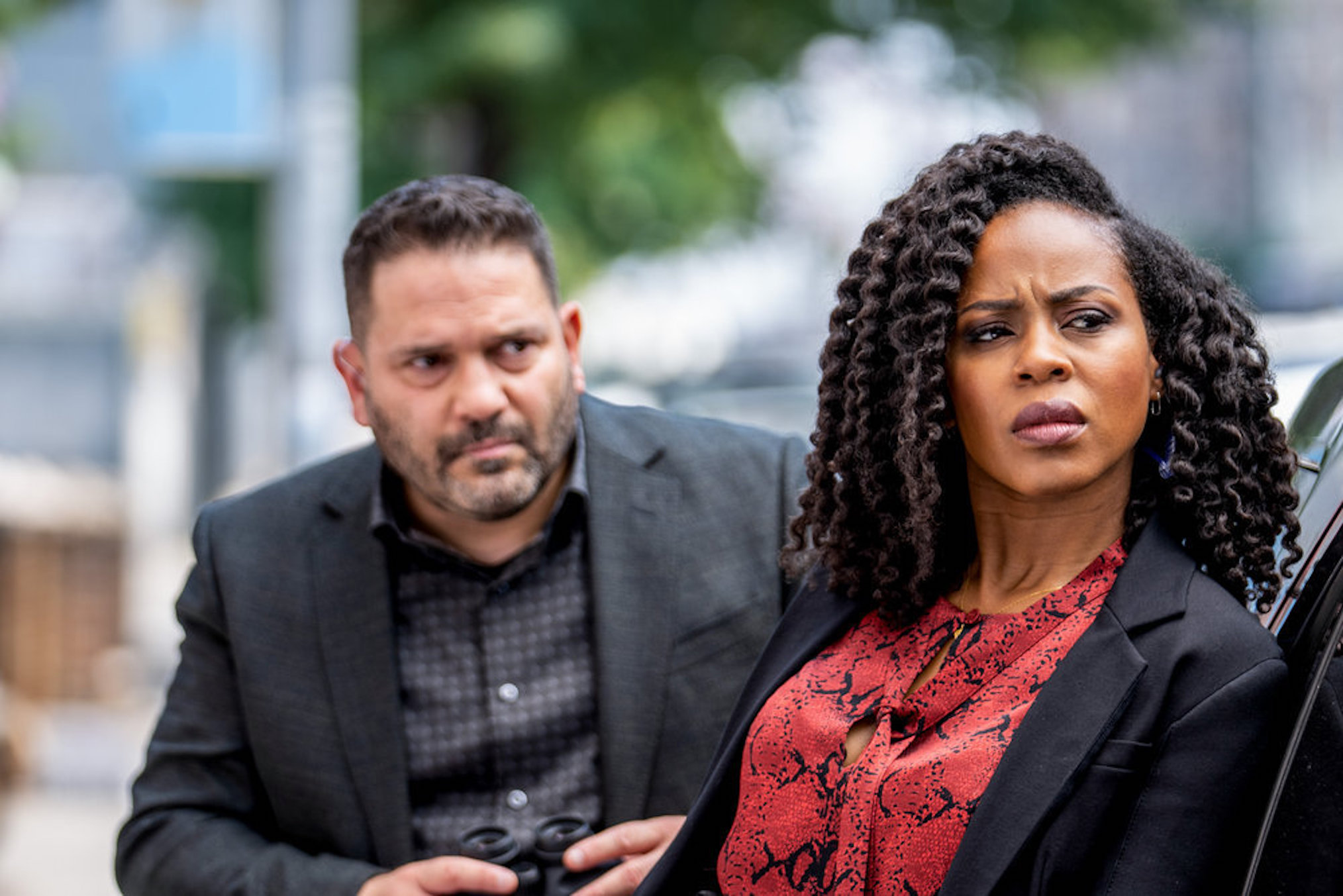 Guillermo Diaz as Brewster, Danielle Moné Truitt as Bell in Law & Order Organized Crime