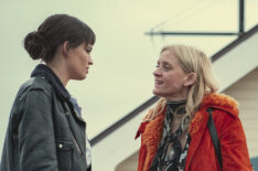 Emma Mackey as Maeve, Anne-Marie Duff as Erin in 'Sex Education' - Season 3