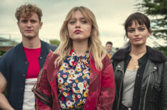 'Sex Education' Season 3, Netflix - Chris Jenks as Steve, Aimee Lou Wood as Aimee, Emma Mackey as Maeve
