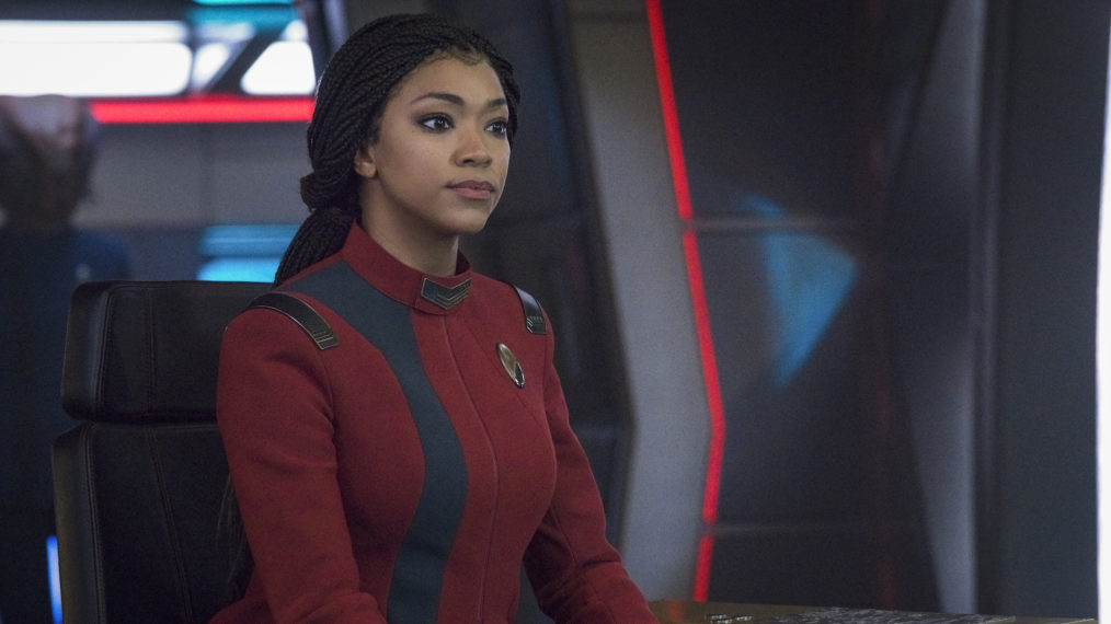 Sonequa Martin-Green as Captain Burnham in Star Trek Discovery