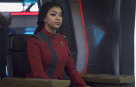 Sonequa Martin-Green as Captain Burnham in Star Trek Discovery