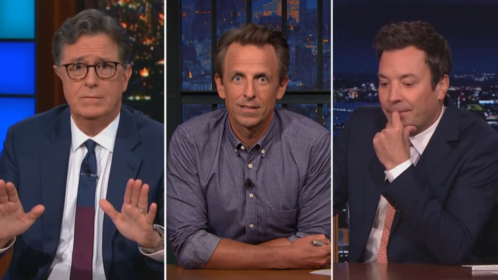 Stephen Colbert, Seth Meyers, Jimmy Fallon