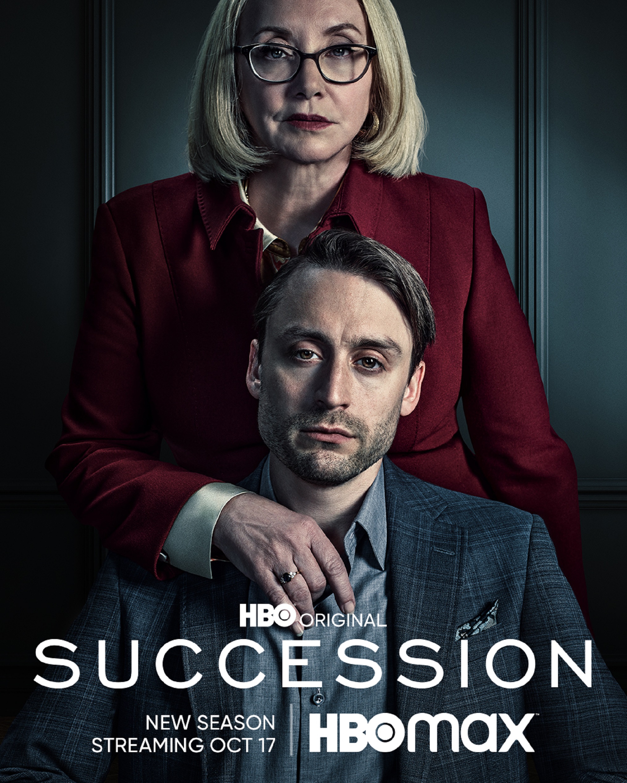 Succession Season 3 J. Smith Cameron and Kieran Culkin as Gerri and Roman