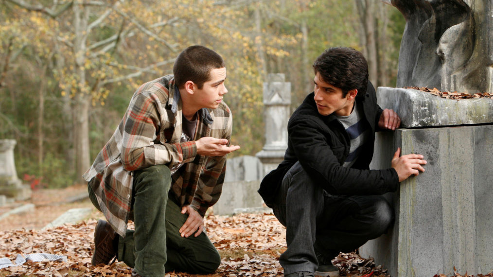 Dylan O'Brien as Stiles and Tyler Posey as Scott in Teen Wolf