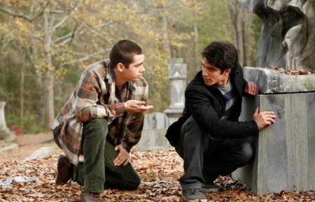 Dylan O'Brien as Stiles and Tyler Posey as Scott in Teen Wolf