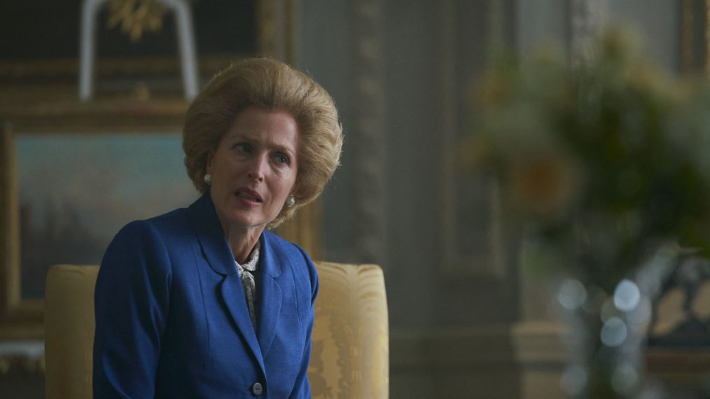 Gillian Anderson as Margaret Thatcher in The Crown