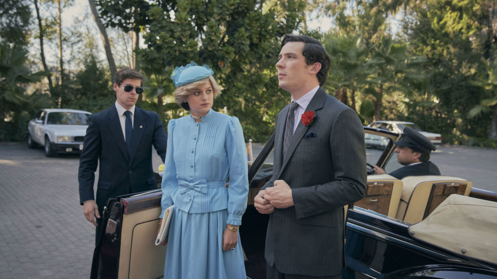 Emma Corrin as Diana, Josh O'Connor as Charles in The Crown