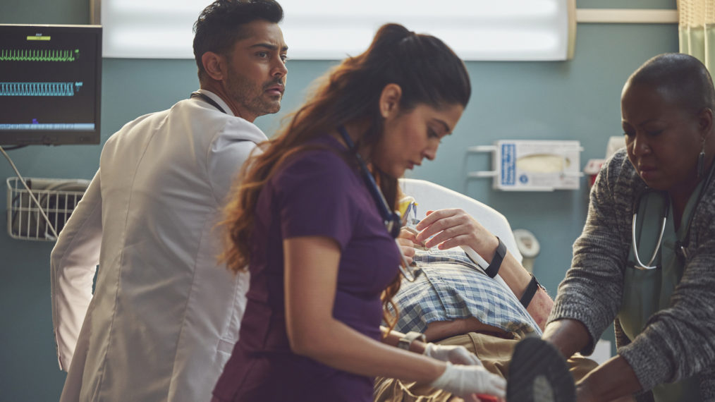 Manish Dayal as Evon, Anuja Joshi as Leela in The Resident