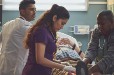 Manish Dayal as Evon, Anuja Joshi as Leela in The Resident