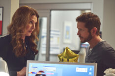 Jane Leeves as Kit, Matt Czuchry as Conrad in The Resident