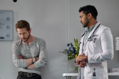 Matt Czuchry as Conrad and Manish Dayal as Devon in The Resident
