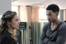 Jessica Lucas as Billie, Miles Fowler as Trevor in The Resident