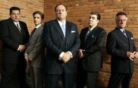 the Sopranos cast Steven R. Schirripa, Michael Imperioli, James Gandolfini, Steven Van Zandt, Tony Sirico