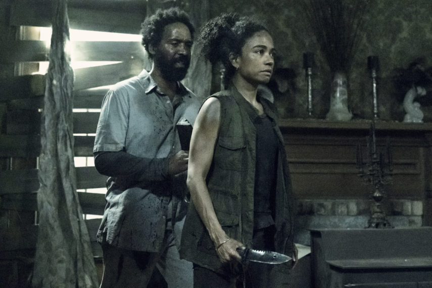 the walking dead, lauren ridloff as connie, kevin carroll as virgil