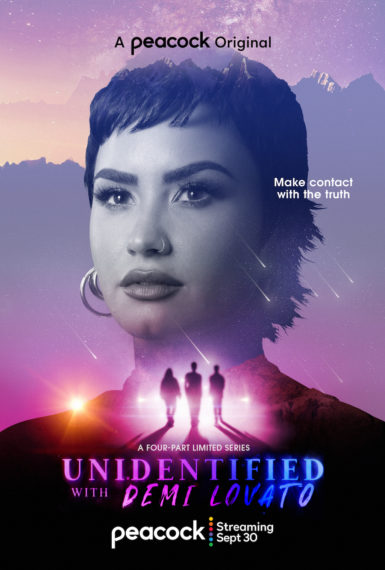 'Unidentified with Demi Lovato,' Peacock, Key Art Poster