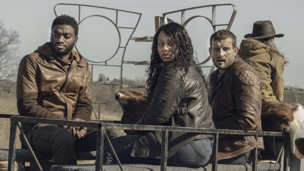 Jelani Alladin as Will, Aliyah Royale as Iris, Nico Tortorella as Felix - The Walking Dead: World Beyond Season 2, Episode 1