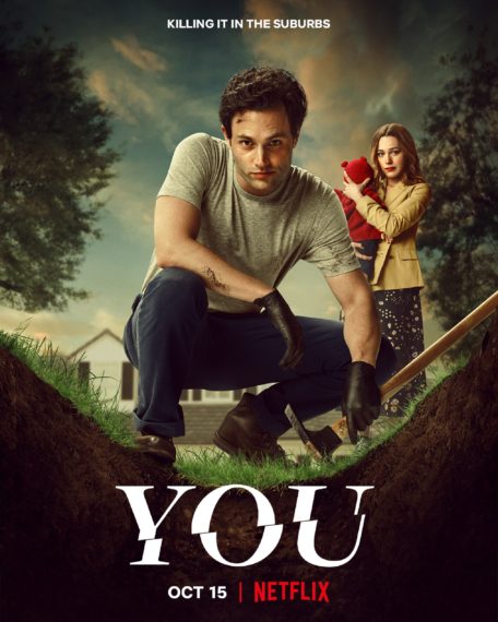 You Season 3 Key Art, Penn Badgley and Victoria Pedretti 