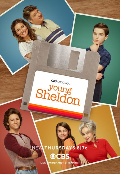 The cast of CBS's Young Sheldon in Season 5 key art