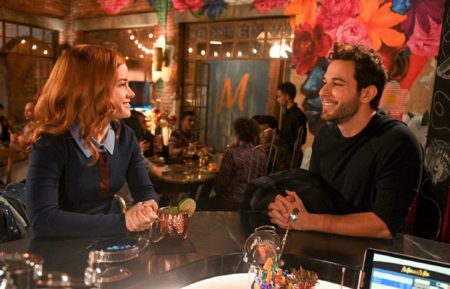 Jane Levy as Zoey Clarke and Skylar Astin as Max in Zoey's Extraordinary Playlist - Season 2