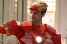 Topher Grace in Iron Man costume in Home Economics