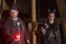 Jack and Kelly Osbourne in the Rope Locker on the Queen Mary while filming Portal To Hell