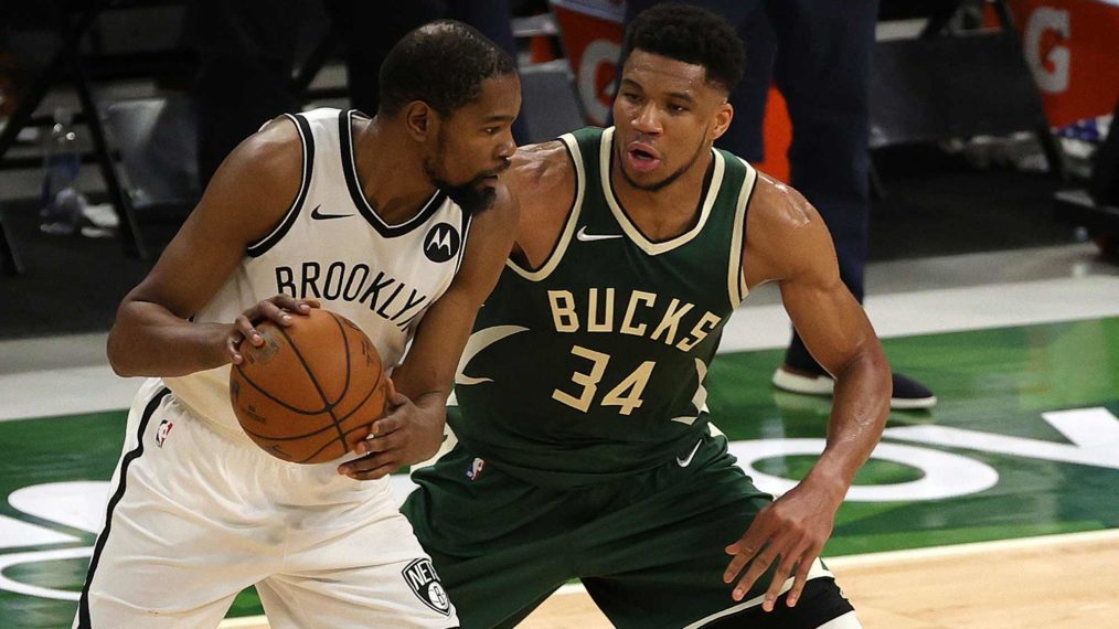 Kevin Durant and Giannis Antetokounmpo