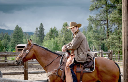 Wes Bentley as Jamie riding a horse in Yellowstone