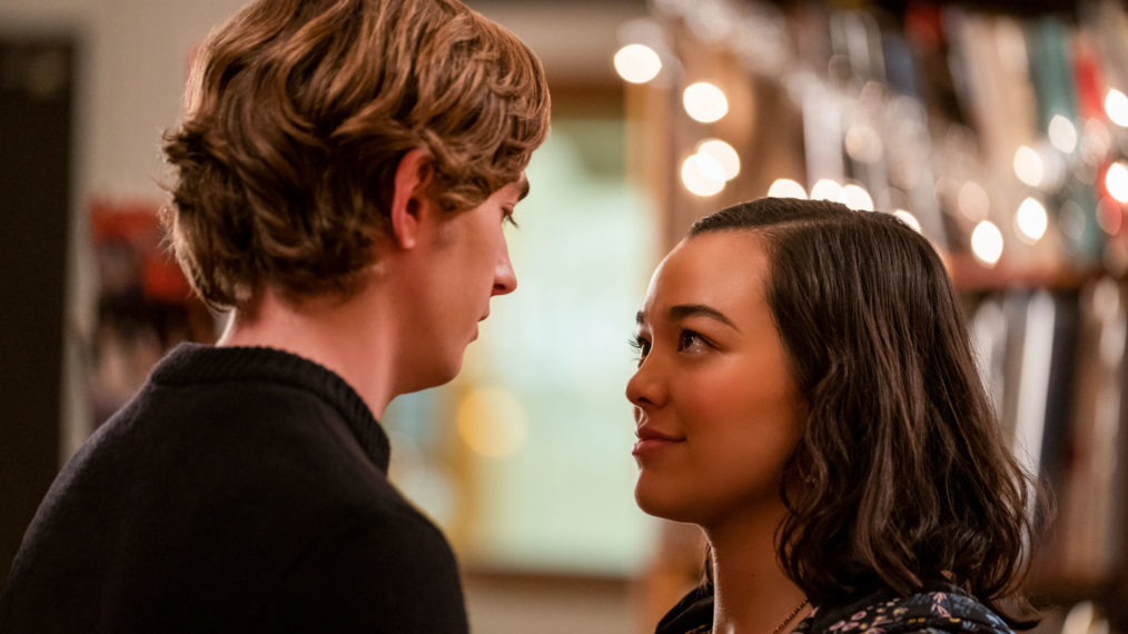 Austin Abrams and Midori Francis in Dash & Lily