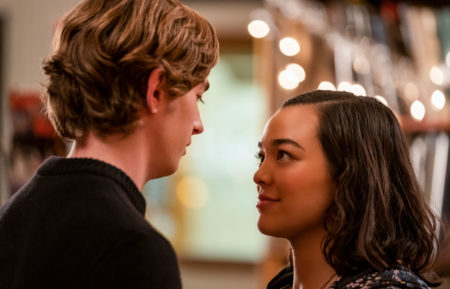 Austin Abrams and Midori Francis in Dash & Lily