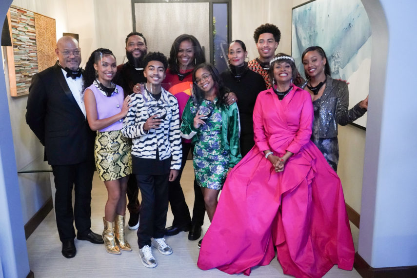 Black-ish Season 8 cast with Michelle Obama