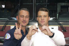 Taylor Kinney and Jesse Spencer of Chicago Fire