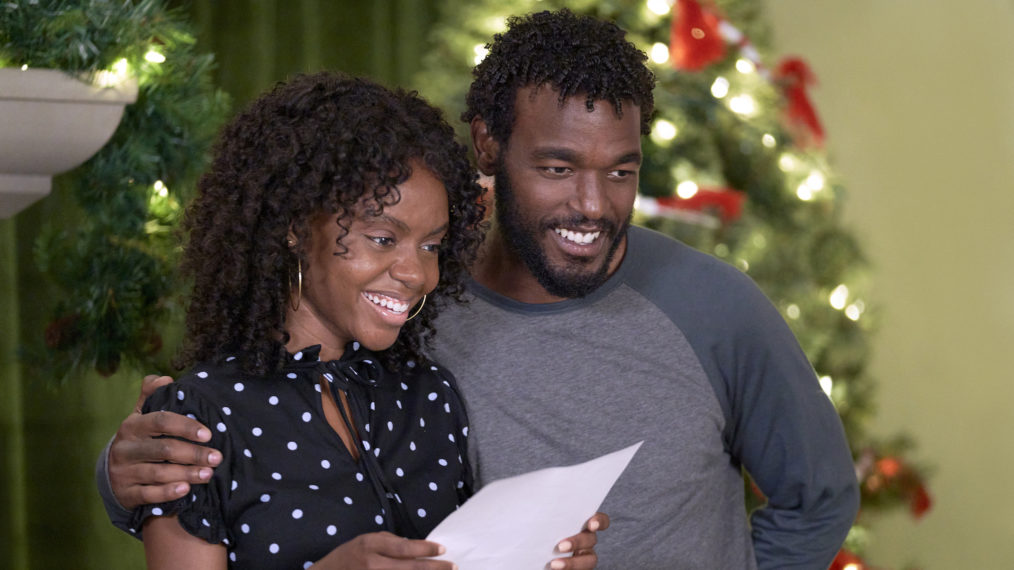 Ashleigh Murray and Luke James in Christmas in Harmony