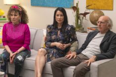 Susie Essman, Lucy Liu, and Larry David in Curb Your Enthusiasm - Season 11