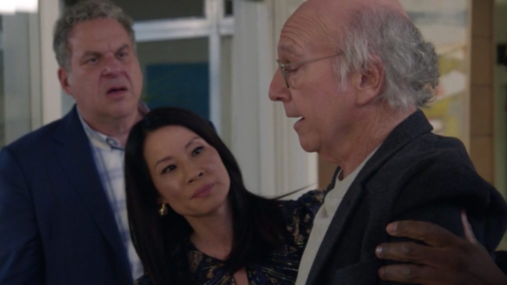 Larry David, Lucy Lui, and Jeff Garlin in Curb You Enthusiasm Season 11