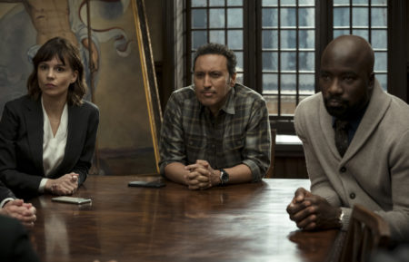 Katja Herbers as Kristen Bouchard, Aasif Mandvi as Ben Shakir, Mike Colter as David Acosta in Evil