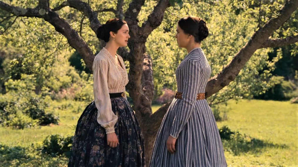 Hailee Steinfeld and Ella Hunt in Dickinson - Season 3