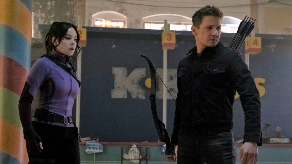 Hailee Steinfeld and Jeremy Renner in Hawkeye Season 1