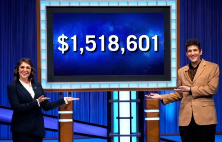 Mayim Bialik and Matt Amodio on Jeopardy!