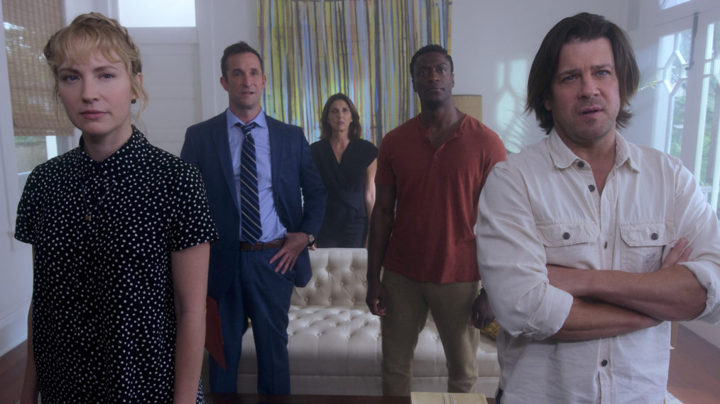 Beth Riesgraf, Noah Wyle, Gina Bellman, Aldis Hodge, Christian Kane in Leverage Redemption