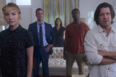 Beth Riesgraf, Noah Wyle, Gina Bellman, Aldis Hodge, Christian Kane in Leverage Redemption